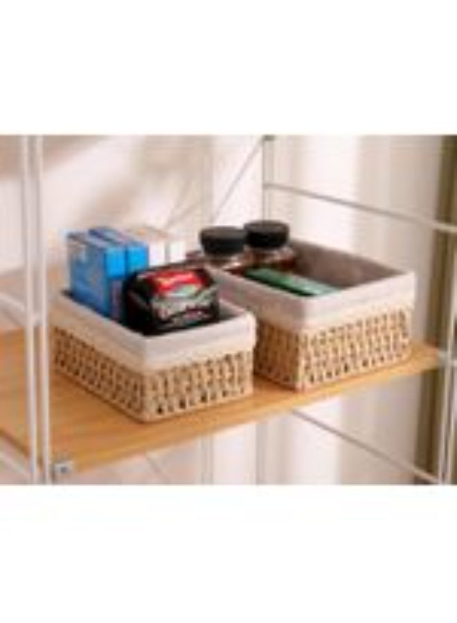 3-Piece Set Storage Basket Hand-Woven Basket with Cotton Lining Children's Room Storage Closet organising Picnic Basket Snacks Sundries toiletries Toys (Daisy Flowers) - Image 3