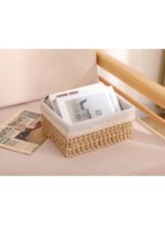 3-Piece Set Storage Basket Hand-Woven Basket with Cotton Lining Children's Room Storage Closet organising Picnic Basket Snacks Sundries toiletries Toys (Daisy Flowers) - Image 5