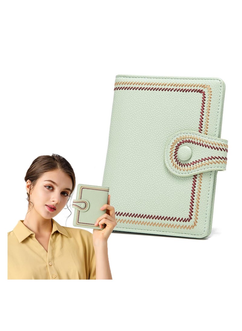 KASTWAVE Passport Holder, Leather Passport Card Slot, Passport Cover for Women Men, assport Case/Wallet, Travel Essential Cruise Must Have Passport Wallet Slim and Portable for Travel (Green)  - Image 1