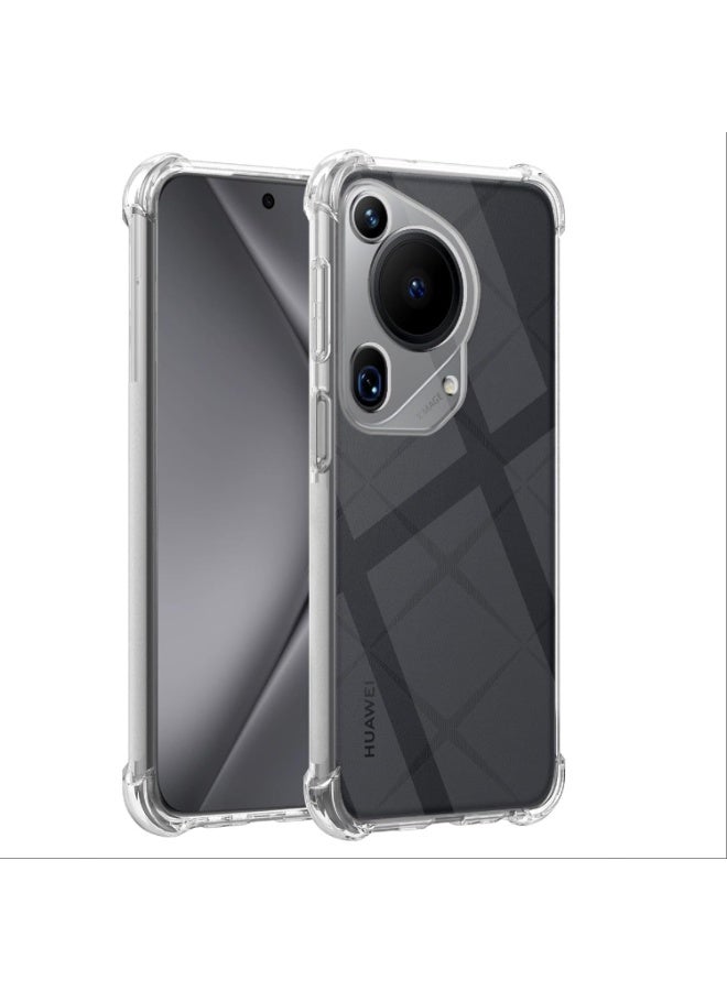 Case for Huawei Pura 70 Ultra Clear TPU Four Corners Transparent Soft Silicone Bumper Case for Pura 70 Ultra - Image 2