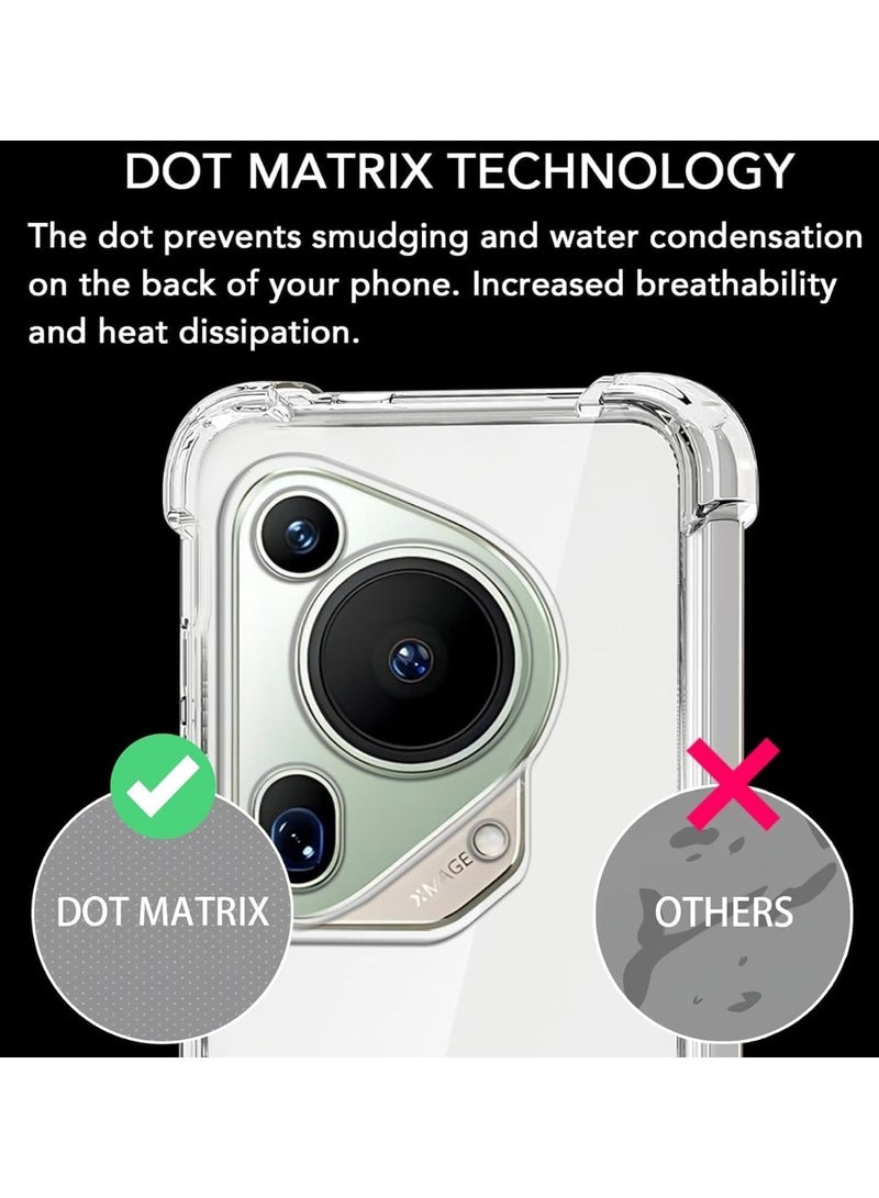 Case for Huawei Pura 70 Ultra Clear TPU Four Corners Transparent Soft Silicone Bumper Case for Pura 70 Ultra - Image 3