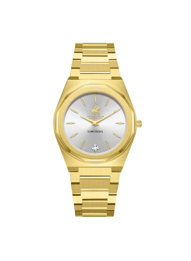 BEVERLY HILLS POLO CLUB BEVERLY HILLS POLO CLUB BP3668X.130 Women's Analog Display Watch & Metal Strap Gold
