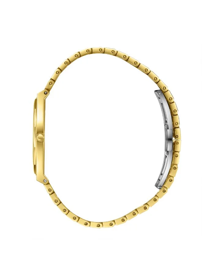 BEVERLY HILLS POLO CLUB BEVERLY HILLS POLO CLUB BP3668X.130 Women's Analog Display Watch & Metal Strap Gold