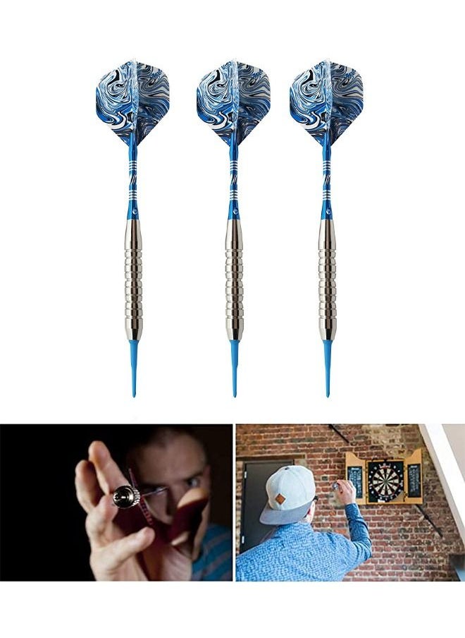 GROIC - Tip Darts Set - Professional Darts Soft Tip for Dartboard with Iron Barrels and Extra Aluminum Shafts, Flights + Dart Tool + Gift Case - Image 1