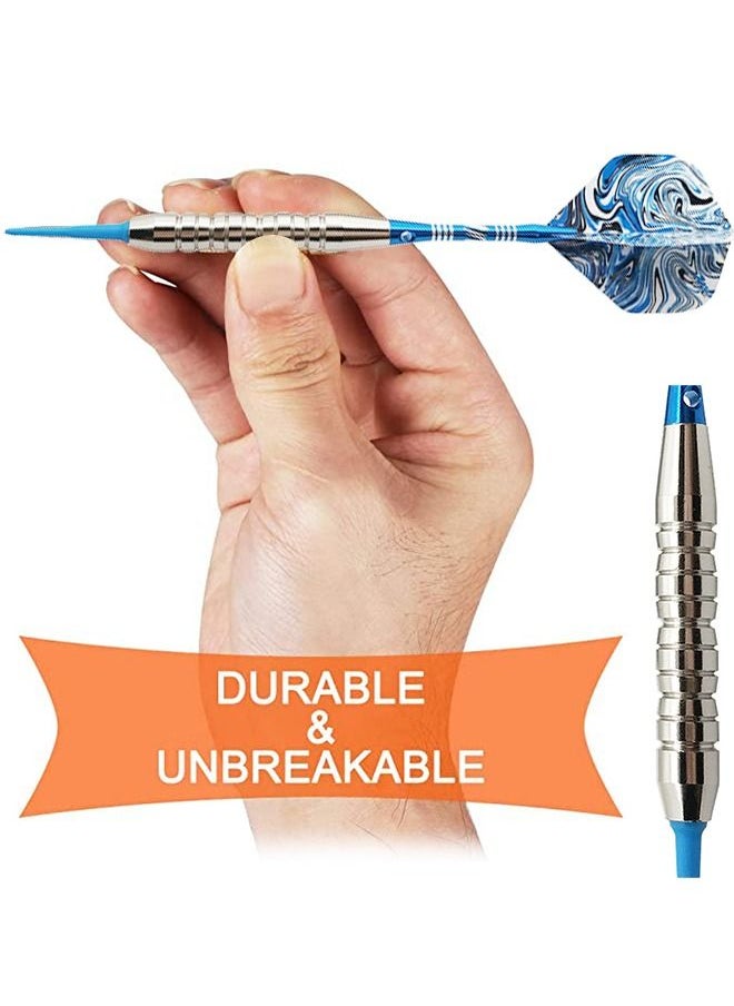 GROIC - Tip Darts Set - Professional Darts Soft Tip for Dartboard with Iron Barrels and Extra Aluminum Shafts, Flights + Dart Tool + Gift Case - Image 1