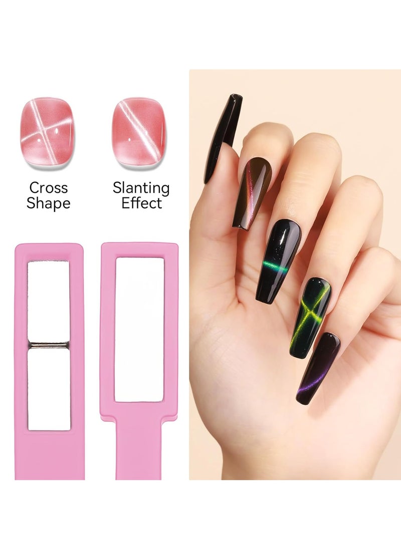 Goolsky 5 in 1 Nail Magnet Tool: Cat Eye Magnet Tool Multi-Function Magnet Stick 3D Magnetic Cat Eye Gel Polish, Nail Art Cat Eye Magnet Stick Nail Design Tools for Nail Salon Home DIY  - Image 5