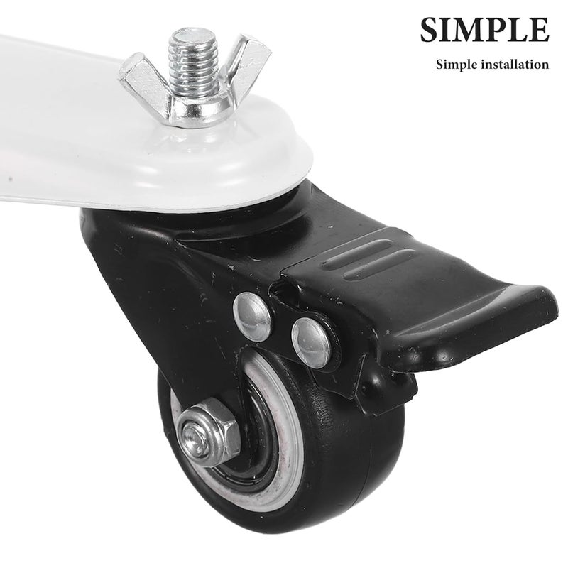 2pcs Black Replacement Casters with Brakes for Oil Filled Heater 360 Swivel Wheels - Image 4
