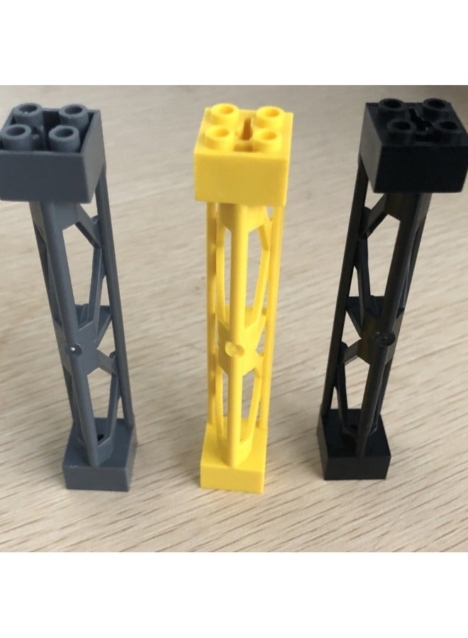 One Kilogram Of Domestic Building Blocks Compatible With Lego 58827 Column Train Track Support Frame 95347 Bracket 2*2*10-Color:Black 
