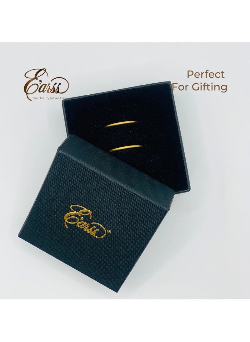 Earss 3/4 Inch Endless Hoop Gold Earring | Stainless Steel |18K Gold plated - Image 5