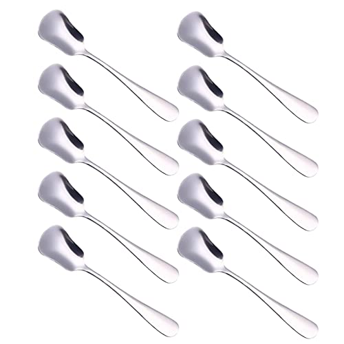 WARMBUY Small Stainless Steel Ice Cream Spoon Coffee Spoons Dessert Spoons, Set of 10 - Image 1