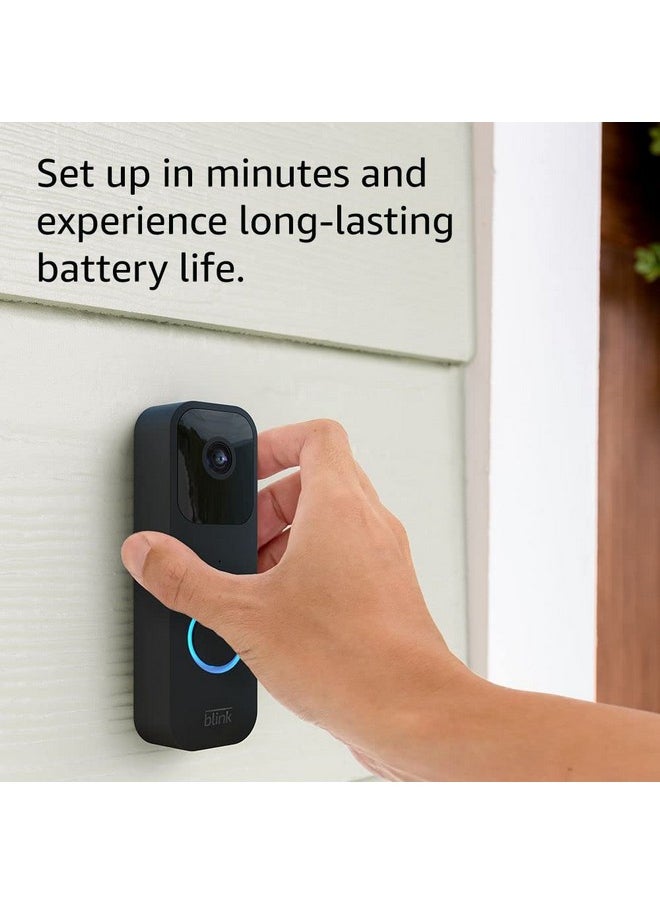 Blink - Video Doorbell | TwoWay Audio, Hd Video, Motion And Chime App Alerts And Alexa Enabled  Wired Or WireFree (Black) - Image 1