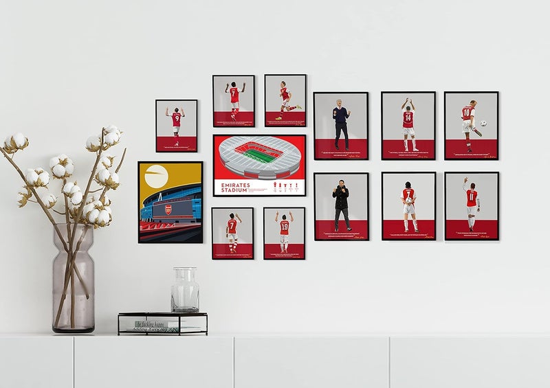 QUOTE - UNQUOTE ART QUOTE UNQUOTE ART Arsenal Poster Arsene Wenger Framed Football Posters Arsenal Merchandise 13x17 inches Black Frame - Image 5