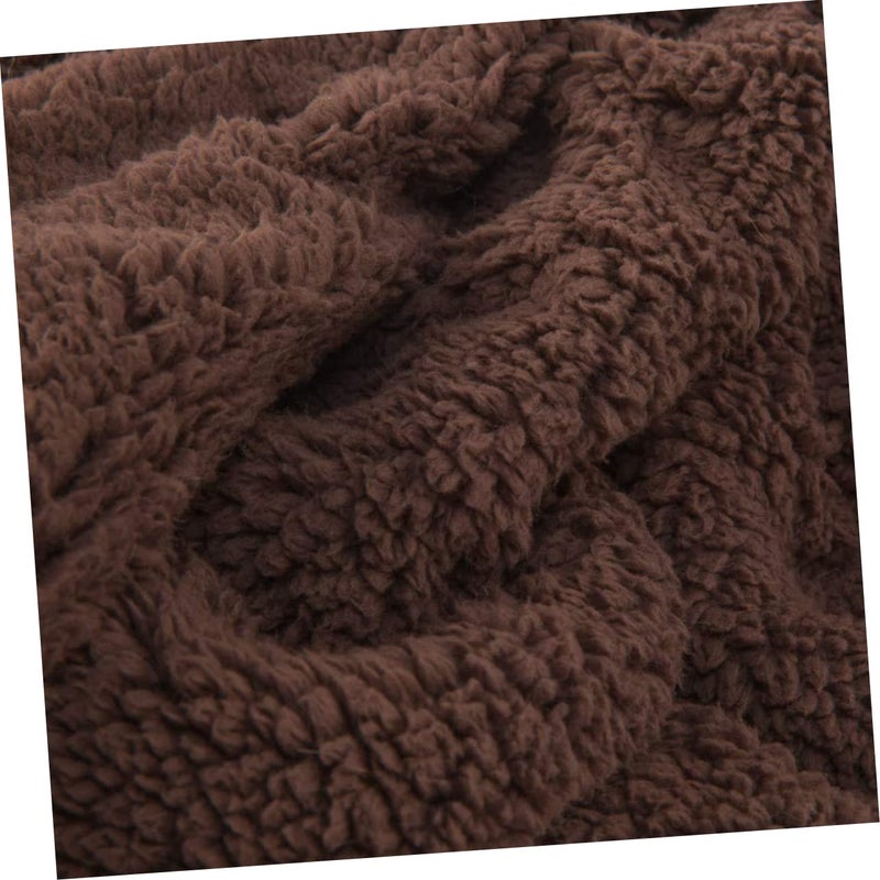 Coffee Color Soft Plush Pet Blanket Small Size For Dog And Cat Bed Mat Travel - Image 5