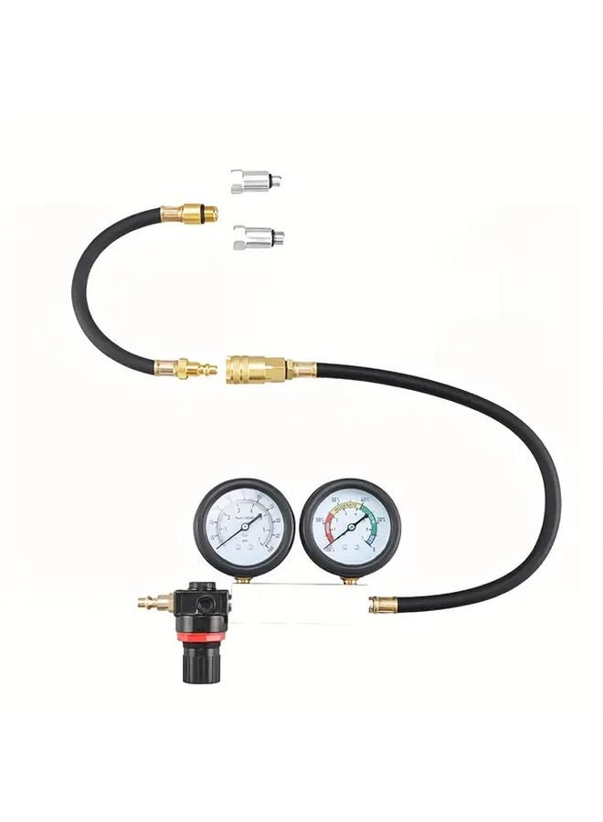 Cylinder Leak Detector Heavy Duty Automotive Compression Tester Kit With Pressure Gauge - Image 4