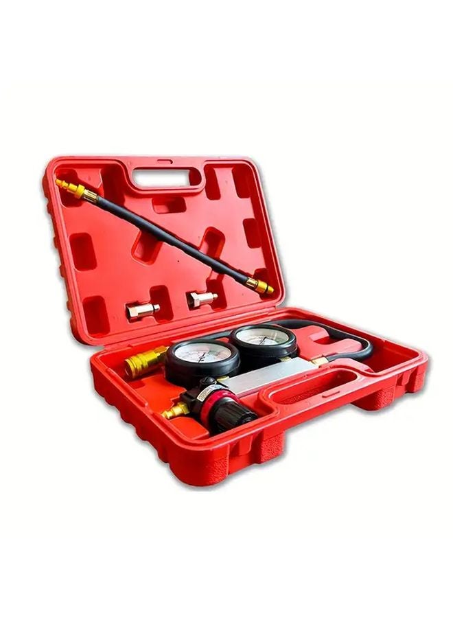 Cylinder Leak Detector Heavy Duty Automotive Compression Tester Kit With Pressure Gauge - Image 2