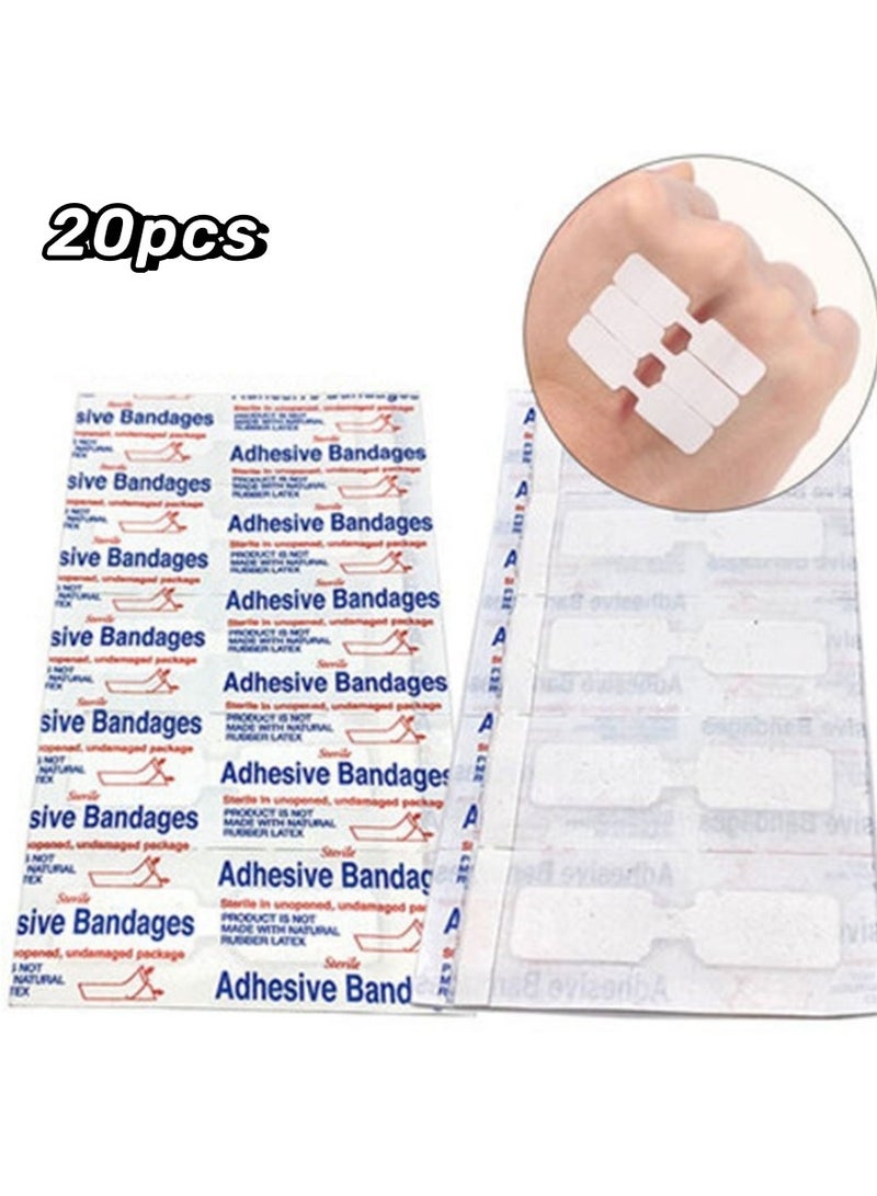 20 Piece Skin Wound Closures Strips Sterile Wound Closure Strips with Non-Stick Pad & Hypoallergenic Adhesive - Image 1