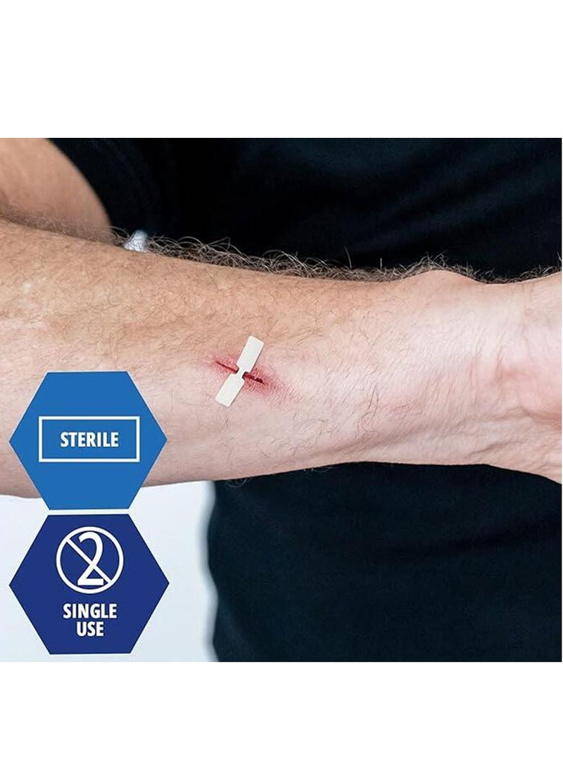 20 Piece Skin Wound Closures Strips Sterile Wound Closure Strips with Non-Stick Pad & Hypoallergenic Adhesive - Image 5