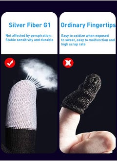 Xoopla 1-Pair E-Sports Game Gloves, Ultra-Thin Mobile Gaming Gloves，Anti-Sweat Mobile Finger Sleeve Breathable for High-Ranking Players Mobile Game Streamer，Touch Screen Gloves for PUBG Mobile Phone Games  - Image 2