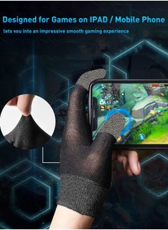 Xoopla 1-Pair E-Sports Game Gloves, Ultra-Thin Mobile Gaming Gloves，Anti-Sweat Mobile Finger Sleeve Breathable for High-Ranking Players Mobile Game Streamer，Touch Screen Gloves for PUBG Mobile Phone Games  - Image 3