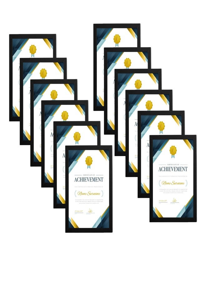 Dev Aastha Photo Frame For Wall | Photo Frame A4 Size | Rectangular Photo Frames | Wooden Frames For Home/Office | Frames For Wall Decor | Wall Mount Design Frame | Size- 8 * 12 (Black, Pack of 12) - Image 1