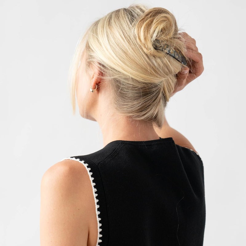 France Luxe Classic Rectangle Hair Barrette in Onyx - Elegant French Design for Everyday Use - Image 4