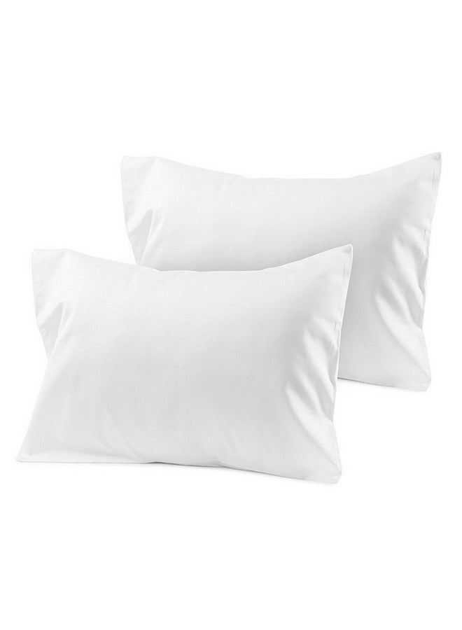 Om Bedding Collection Travel Pillowcase 12x16 500 Thread Count Egyptian Cotton Set of 2 Toddler Pillowcase Zipper Closer 100% Egyptian Cotton (Toddler Travel 12x16 Zipper, White Solid) - Image 2
