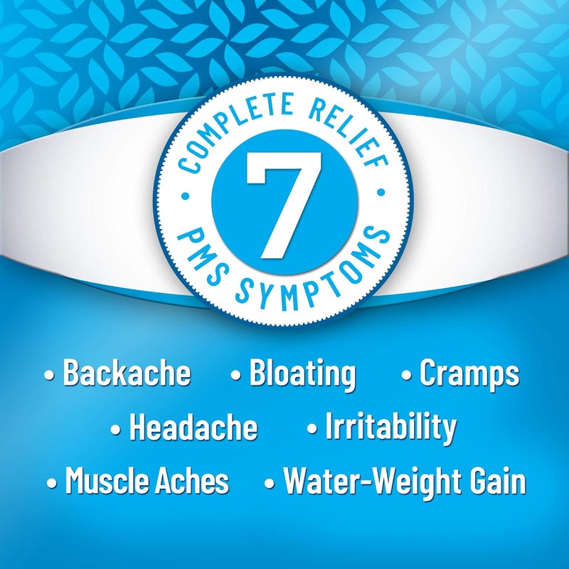 Pamprin MultiSymptom Formula with Acetaminophen Menstrual Period Symptoms Relief including Cramps Pain Irritability and Bloating 40 Caplets Pack of 5 - Image 3