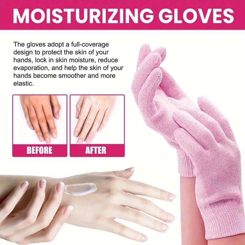 Shovclick Moisturizing Hand GlovesSpa Hydrating Aloe Lotion Gloves For Repairing Hands Skin Dry CrackedAging HandsEczemaAnd Softening Rough SkinCallusesExfoliating Hand Peeling Mask