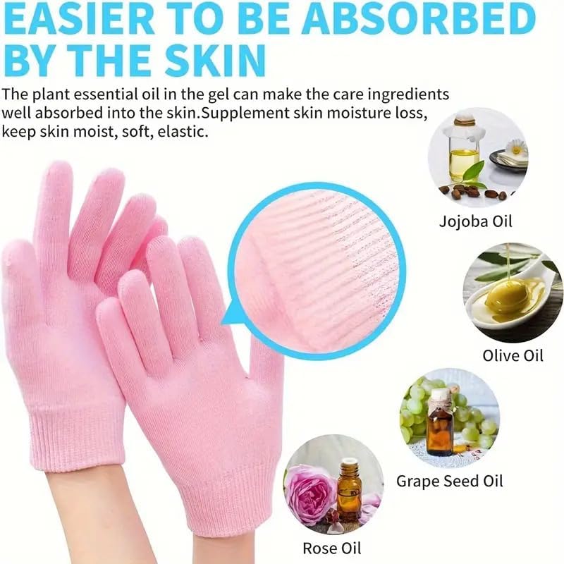 Shovclick Moisturizing Hand GlovesSpa Hydrating Aloe Lotion Gloves For Repairing Hands Skin Dry CrackedAging HandsEczemaAnd Softening Rough SkinCallusesExfoliating Hand Peeling Mask