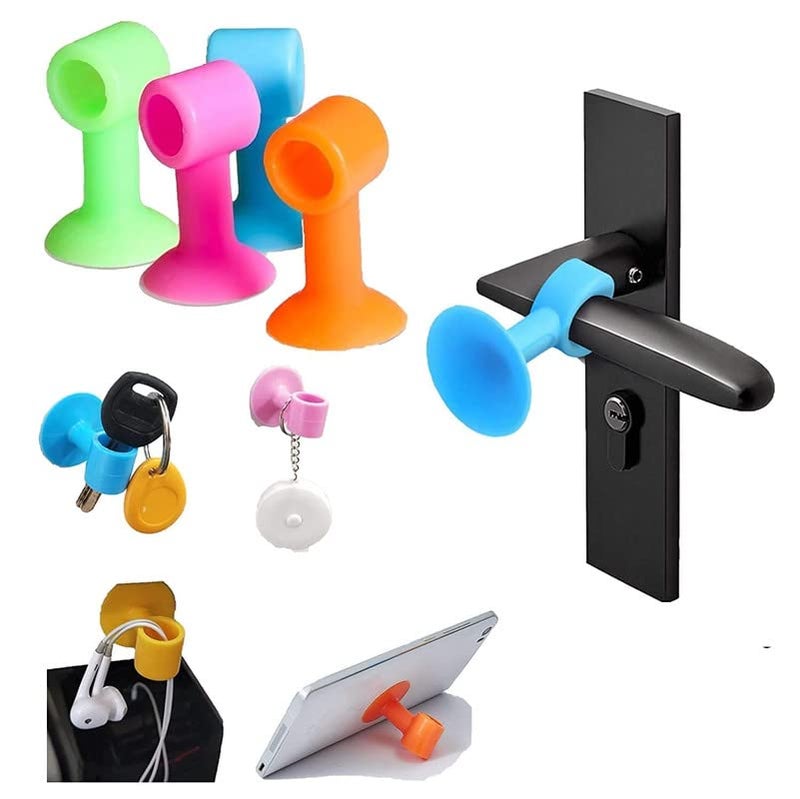 SANGAM TRADERS Mini AntiCollision Silicone Door Stopper Door Handle Crash Pad Bumper Guard Rubber Stopper Wall Mute Crash Pad Silencer Pack 4 45 x 33 x 2 cm Multicolour - Image 4
