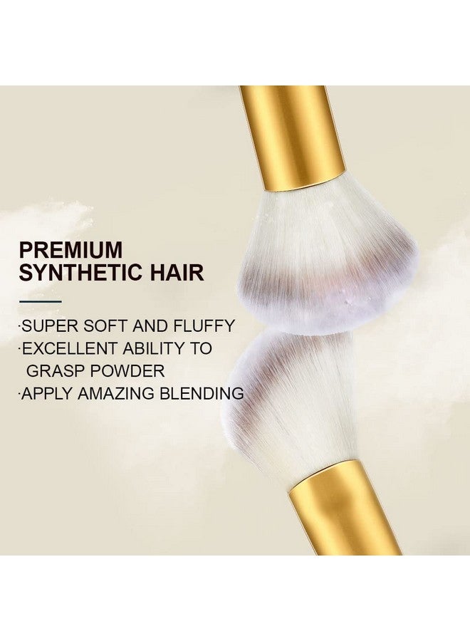 VANDER Make Up Brushes Vander 24Pcs Premium Cosmetic Makeup Brush Set For Foundation Blending Blush Concealer Eye Shadow Crueltyfree Synthetic Fiber Bristles Champagne（Cosmetic Bag Not Included） - Image 3