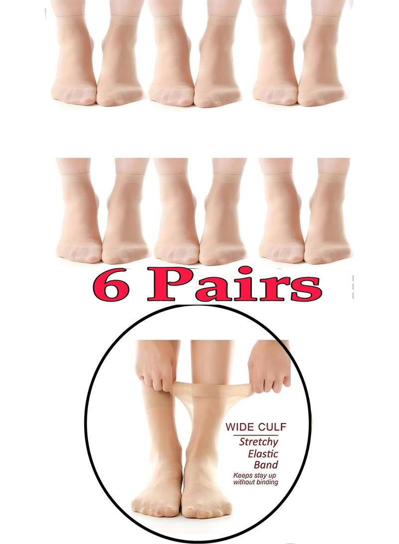 مجموعة من ست أزواج من جوارب شفافة فويل محجبات قصيرة - Image 1