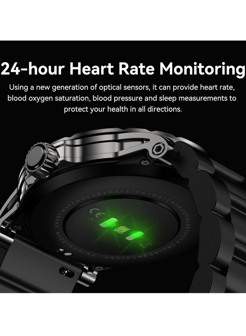 RollsTimi  Smart Watch for Men, Bluetooth Calling Fitness Tracker with Heart Rate Sleep Monitor Business Smartwatch IP67 Waterproof 1.39" Sports Watch for Android iOS - Image 3