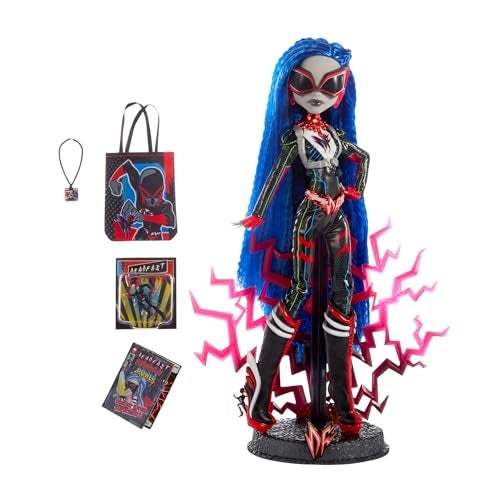 MONSTER HIGH دمية مونستر هاي ديدفاست غوليا ييلبس - إصدار حصري من SDCC 2024 - ترقية تقنية مع شارة كوميك-كون، تمثال صغير، وكتاب كوميك - Image 1