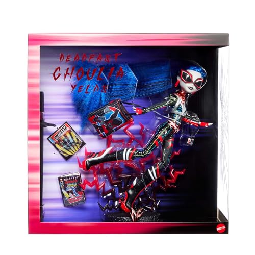 MONSTER HIGH دمية مونستر هاي ديدفاست غوليا ييلبس - إصدار حصري من SDCC 2024 - ترقية تقنية مع شارة كوميك-كون، تمثال صغير، وكتاب كوميك - Image 2