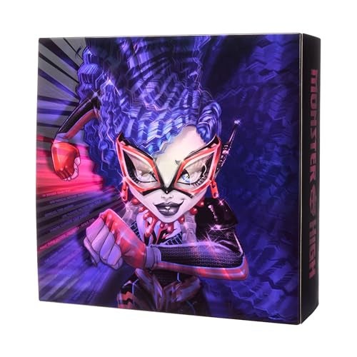 MONSTER HIGH دمية مونستر هاي ديدفاست غوليا ييلبس - إصدار حصري من SDCC 2024 - ترقية تقنية مع شارة كوميك-كون، تمثال صغير، وكتاب كوميك - Image 4