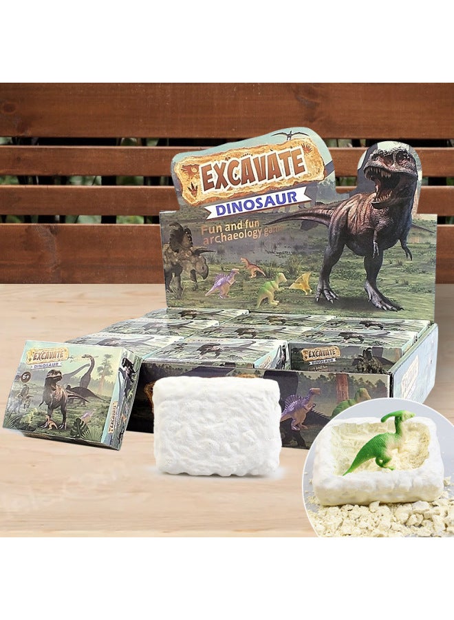 Archaeological Dinosaur Fossil Blind Box Treasure-hunting Treasure-digging DIY Educational Toys Kindergarten Gifts-Color:Color 12 Dinosaur Blind Box  - Image 1