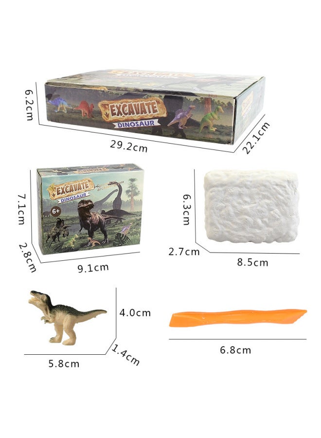 Archaeological Dinosaur Fossil Blind Box Treasure-hunting Treasure-digging DIY Educational Toys Kindergarten Gifts-Color:Color 12 Dinosaur Blind Box  - Image 3