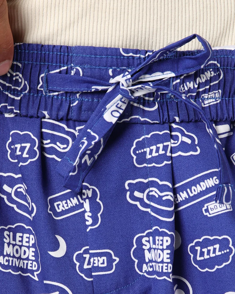bewakoof  Men's Blue All Over Printed Pyjamas for Men | Best Price UAE