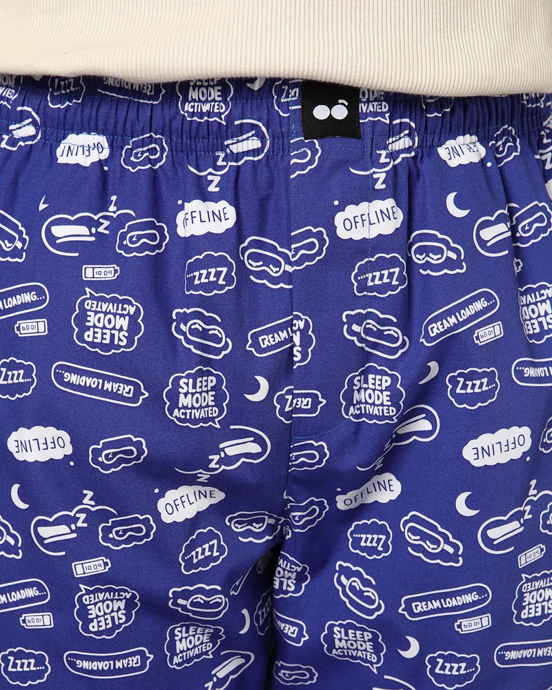 bewakoof  Men's Blue All Over Printed Pyjamas for Men | Best Price UAE
