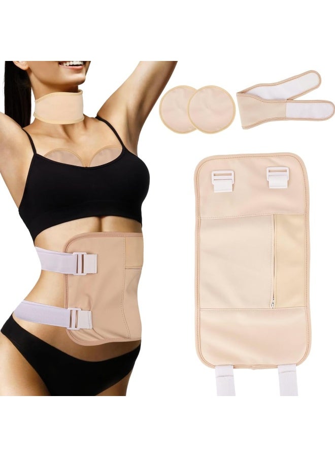 HANNEA® Castor Oil Pack Wrap, Reusable Adjustable Organic Castor Oil Pack Kit, Castor Oil Pack Wrap Castor Oil Packs, Breast, Neck and Waist Castor Oil Cloth Wrap for Detox, Moisture Skin - Image 1