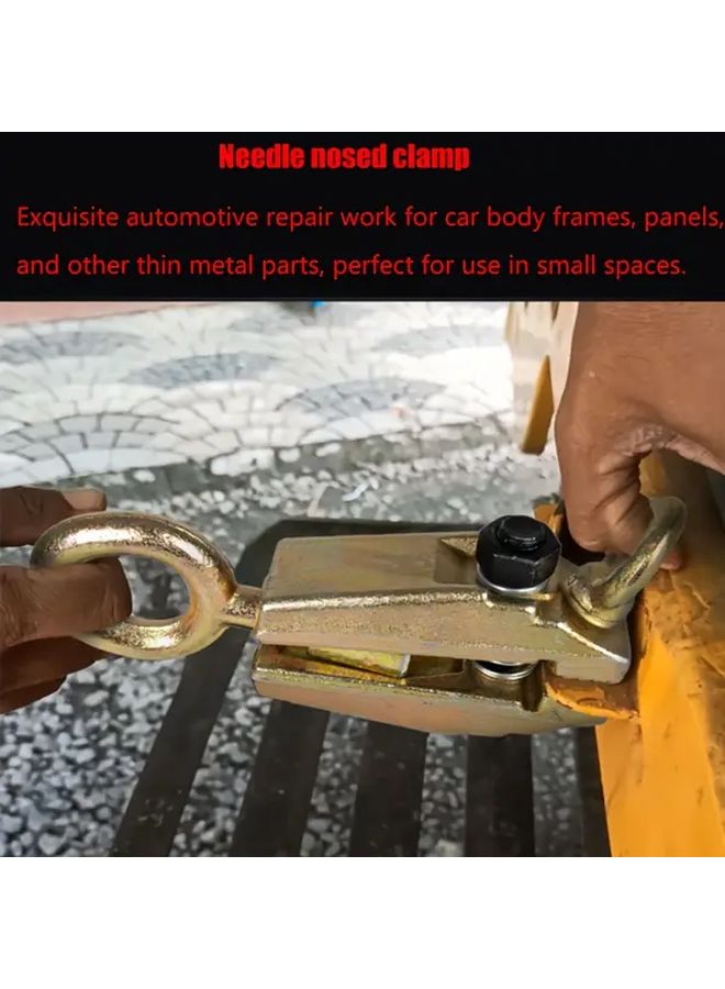 كماشة أنف الإبرة الثقيلة adjustable مشبك إصلاح هياكل السيارات مع قفل أمان ورافعة تحرير سريع للشاحنات والسيارات الرياضية متعددة الاستخدامات وسيارات السيدان، للصيانة المهنية وخيارات العمل على حجرة المحرك والمصد وألواح الأبواب. - Image 4