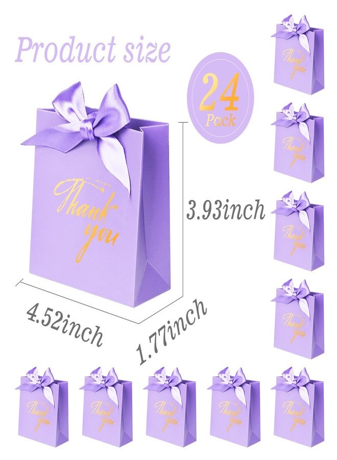 DECHISY 24Pack Thank You Gift Bags (Purple) - Image 3