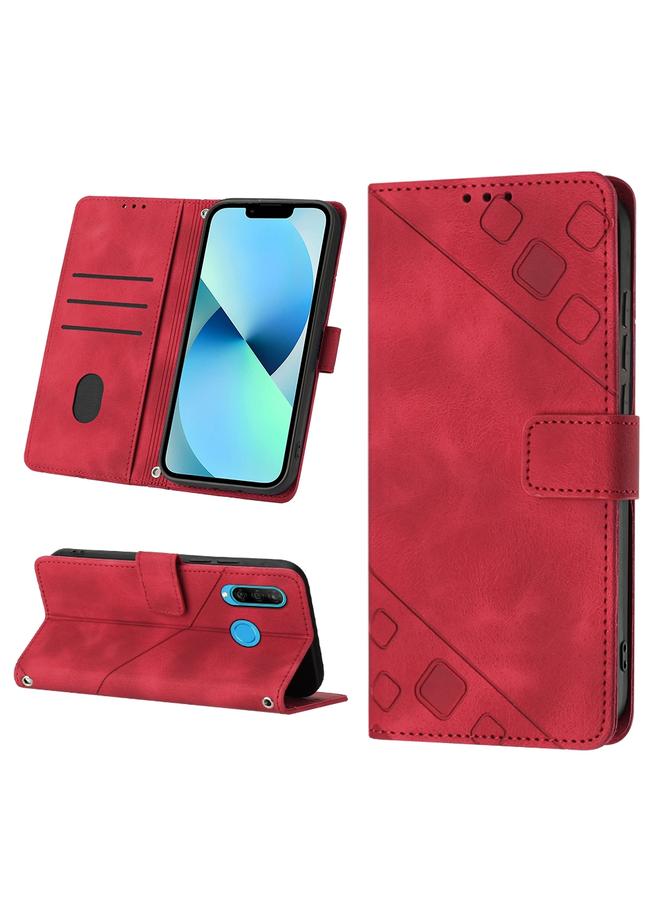Zaboon Case For Huawei P30 lite Skin-feel Embossed Leather Phone Case - Image 1