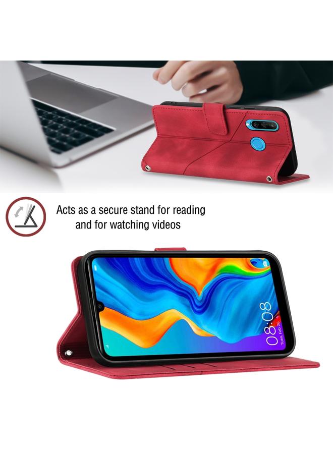 Zaboon Case For Huawei P30 lite Skin-feel Embossed Leather Phone Case - Image 4