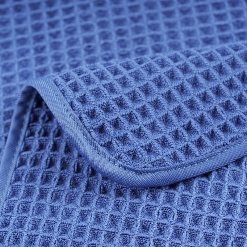 POLYTE 430 GSM Microfiber Lint Free Hand Towel, 16 x 30 in, 4 Pack (Waffle Weave) - Image 5