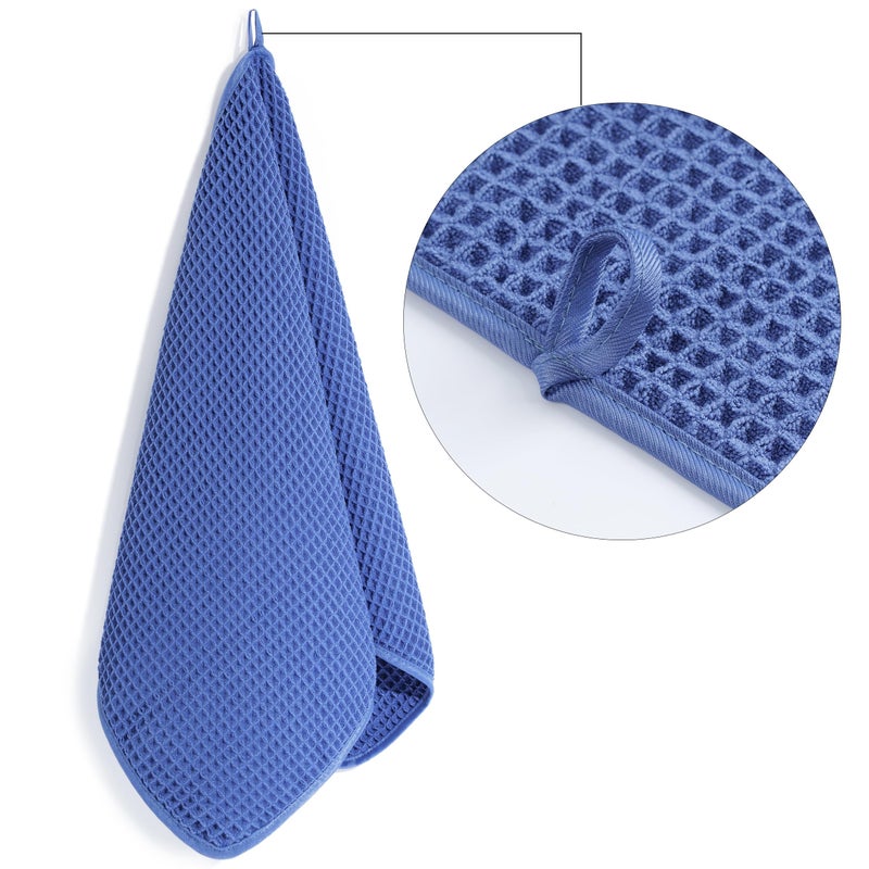 POLYTE 430 GSM Microfiber Lint Free Hand Towel, 16 x 30 in, 4 Pack (Waffle Weave) - Image 3