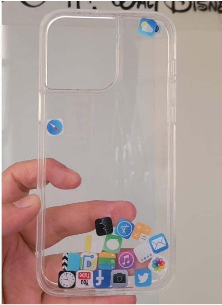 Creative Creative Case for Iphone Q series from Iphone 12 pro max clear hard silicone  - Image 1