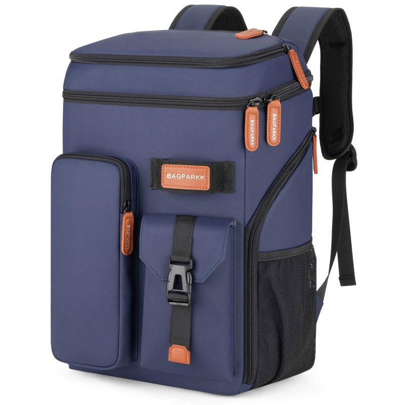 BAGPARKK Insulated Cooler Backpack,45 Cans Multifunctional Double Deck Leakproof Cooler Bag with Sternum Strap,Large Capacity Lightweight Travel Camping Beach Backpack Cooler Ice Chest for Men Women - Image 1