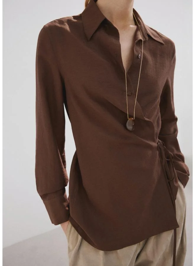 MANGO  Wrap shirt with bow for Women | Best Price UAE